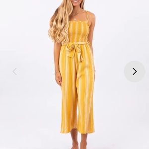 NWOT Rip Curl Yellow Jumpsuit